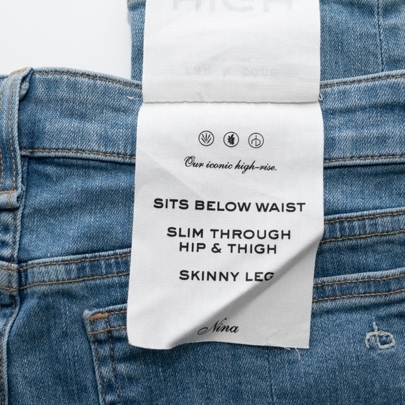 Rag & Bone. Nina High-Rise Button-Fly Skinny Jeans. - Picture 10 of 11